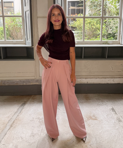 TAIANA DRAPED TOP - PLUM