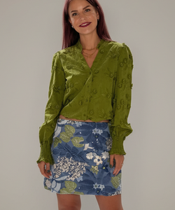 NÜMPH | LENEA SHIRT - CALLA GREEN
