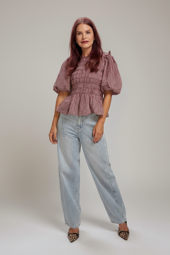 YAS | SKY HW BARREL JEANS - LIGHT BLUE DENIM