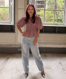 YAS | SKY HW BARREL JEANS - LIGHT BLUE DENIM