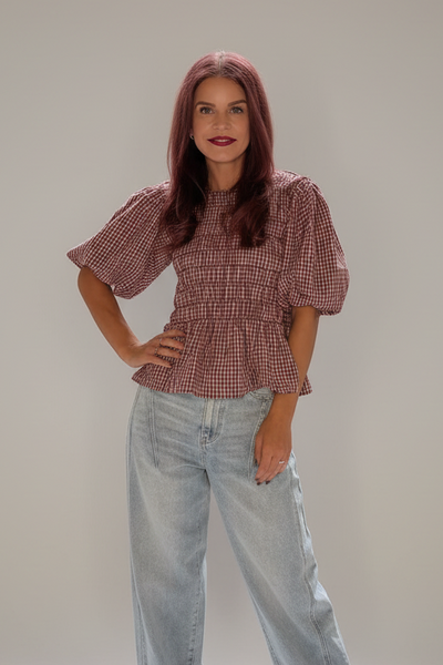 YAS | VINA 2/4 TOP - HUCKLEBERRY