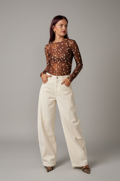 REMY BARREL JEANS - WHITE