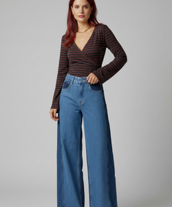VIVIE TWO-TONED JEANS - BLUE