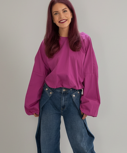 NOMI BLOUSON BLOUSE - ORCHID