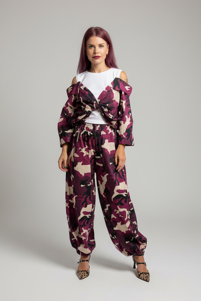 VESPER BALLOON PANTS - ARMY FRAMBOISE