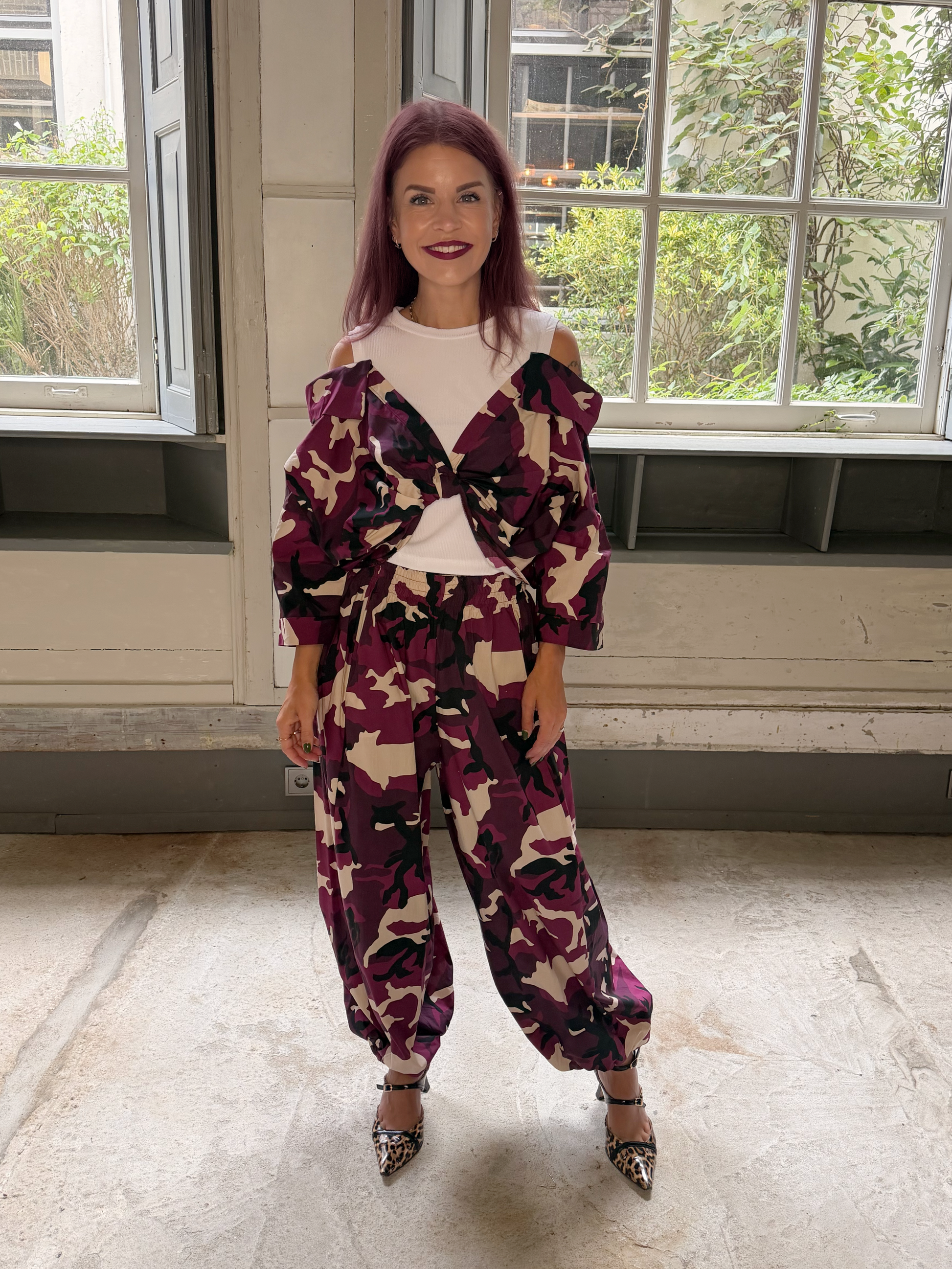 VESPER BALLOON PANTS - ARMY FRAMBOISE