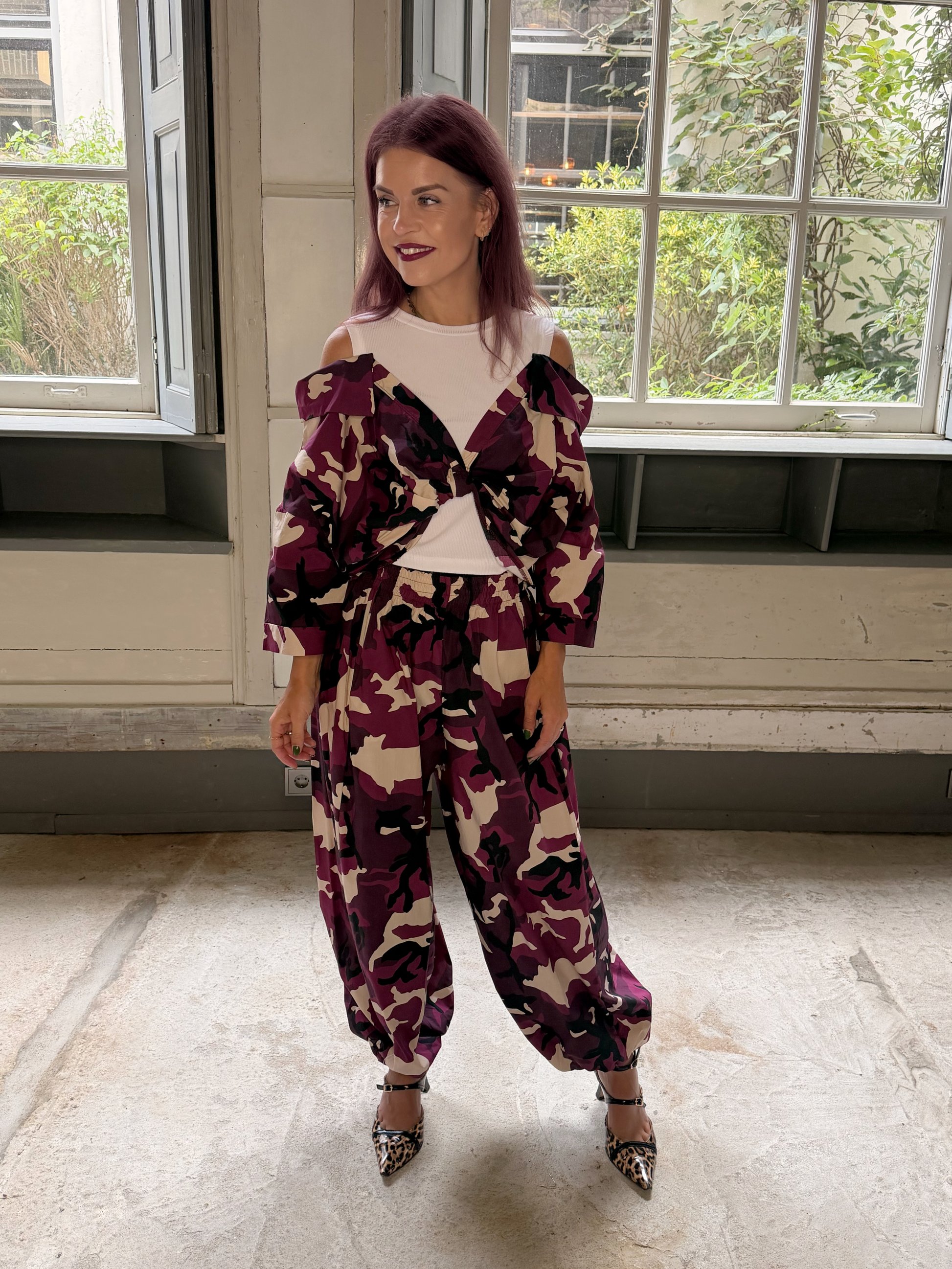 VESPER BALLOON PANTS - ARMY FRAMBOISE