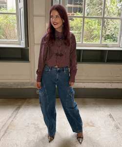 ALIX BARREL JEANS - BLUE