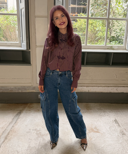 ALIX BARREL JEANS - BLUE
