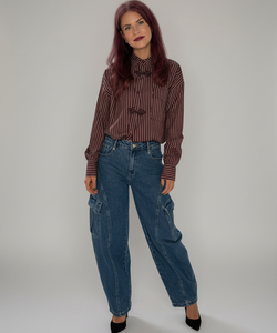ALIX BARREL JEANS - BLUE