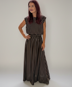 MAUD TOP - BROWN/BLUE