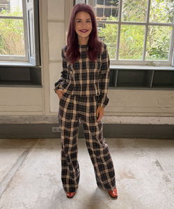 COMPAÑÍA FANTÁSTICA | BO CHECKED TOP - BROWN