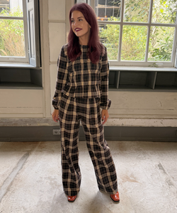 COMPAÑÍA FANTÁSTICA | BO CHECKED TOP - BROWN