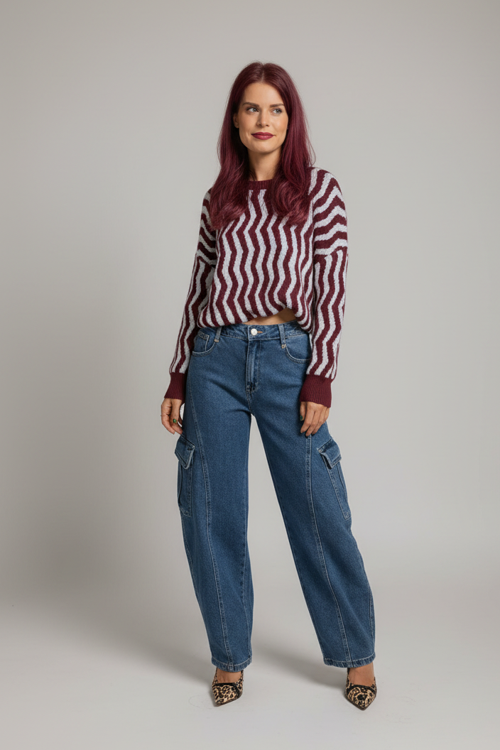 TANNIE PULLOVER - BORDEAUX