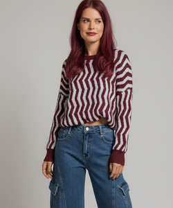 TANNIE PULLOVER - BORDEAUX