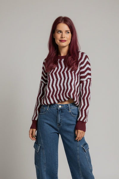 TANNIE PULLOVER - BORDEAUX