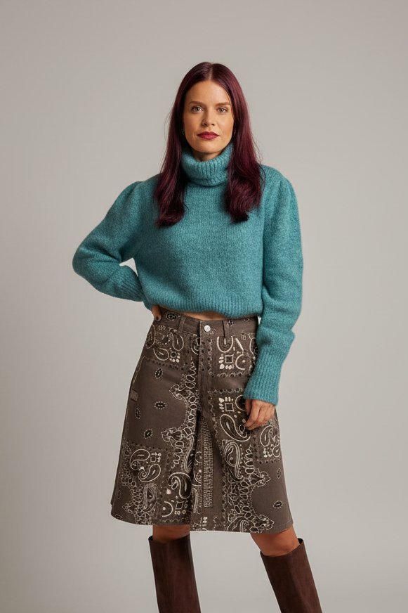 STORY TURTLENECK KNIT - GREEN