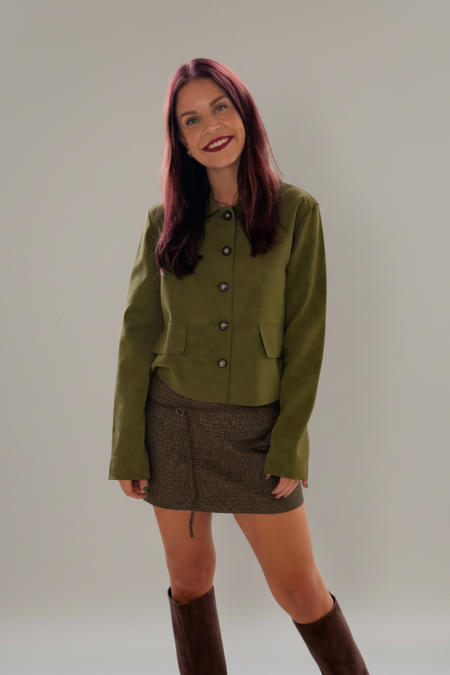 NECTARINA SKORT - CHECKED BROWN
