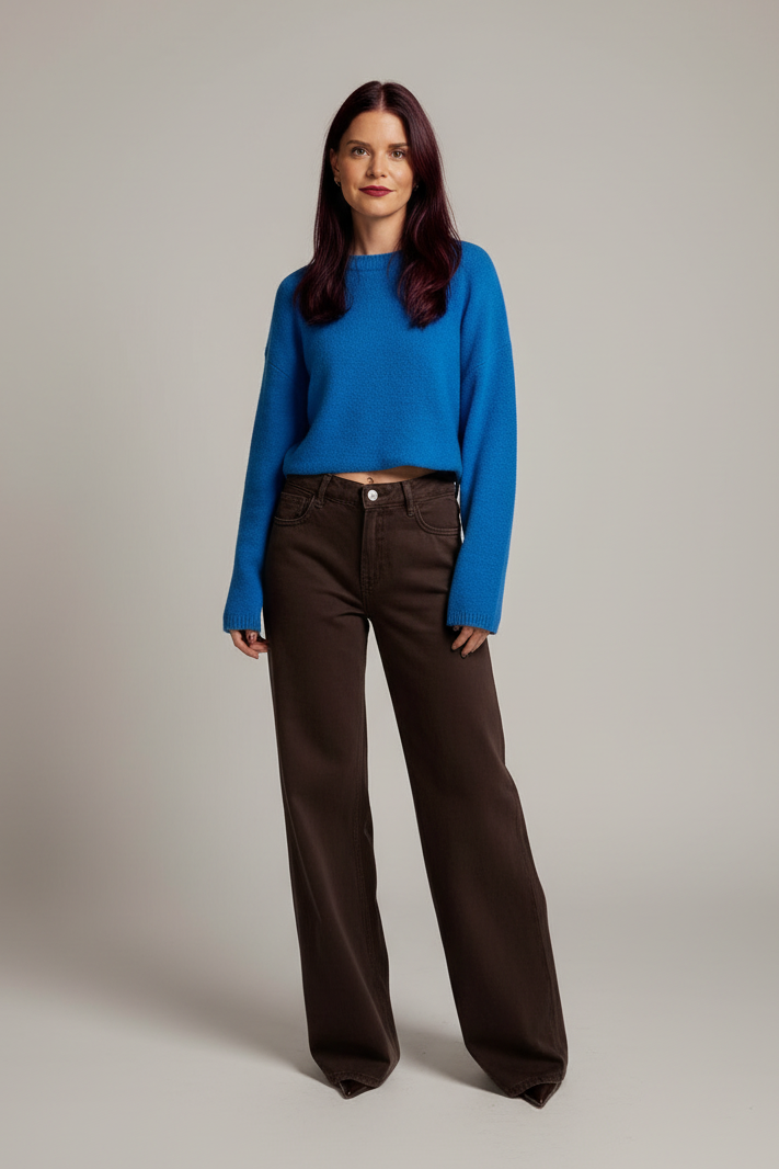 NAOMI PLAIN KNIT - BLUE