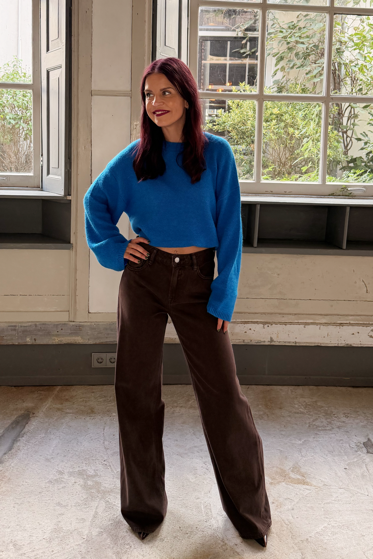 NAOMI PLAIN KNIT - BLUE