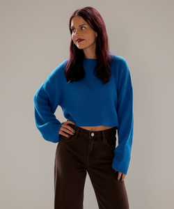 NAOMI PLAIN KNIT - BLUE