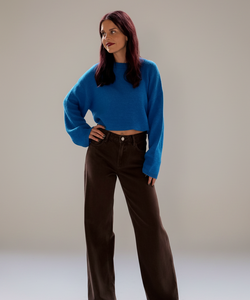 NAOMI PLAIN KNIT - BLUE