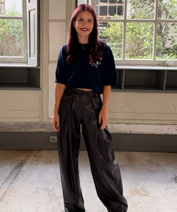 JESSIE EMBROIDERY KNIT - NAVY
