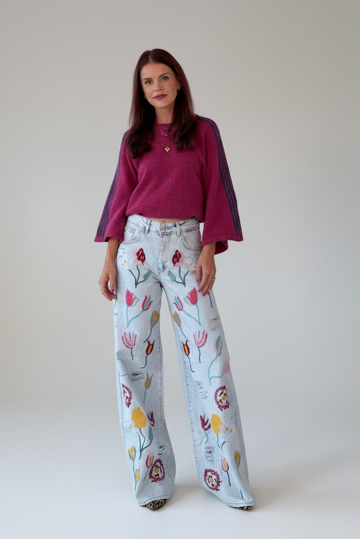 LUNE KNIT - ORCHID/PETROL