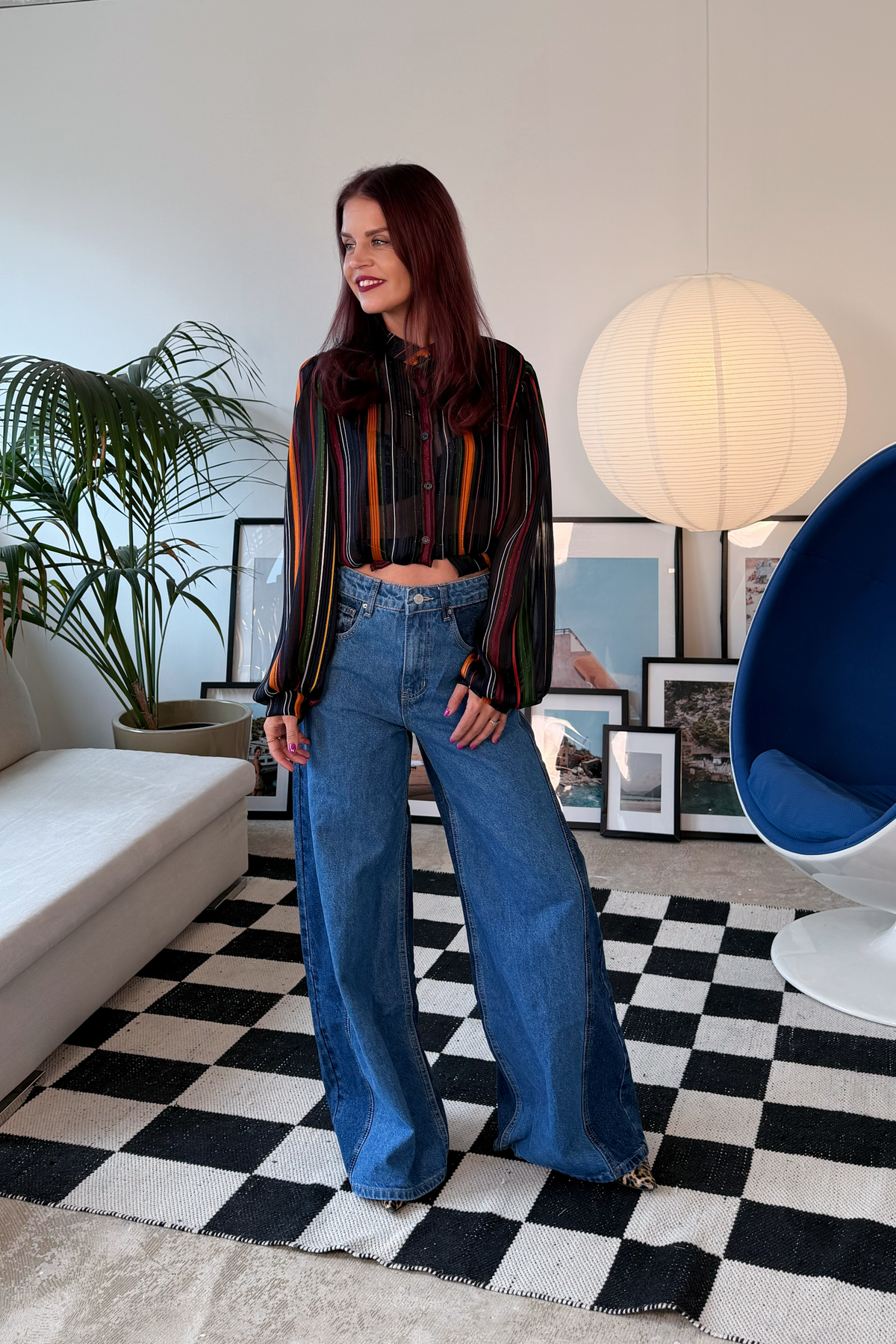 MILLE STRIPED BLOUSE - MULTI