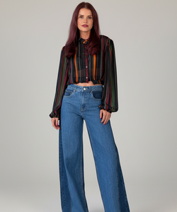 MILLE STRIPED BLOUSE - MULTI