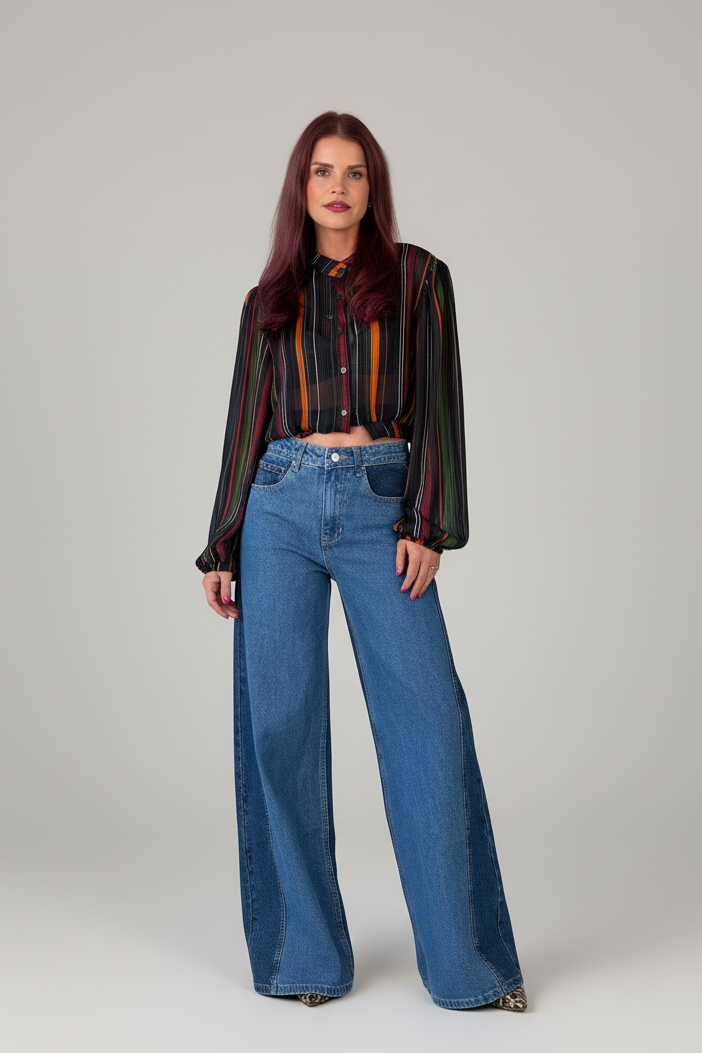 MILLE STRIPED BLOUSE - MULTI