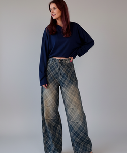 LUA BARREL JEANS - BLUE DENIM