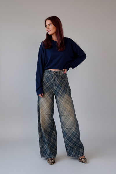 LUA BARREL JEANS - BLUE DENIM