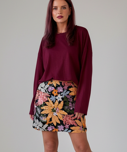 HILDE SEQUIN SKIRT - ORANGE