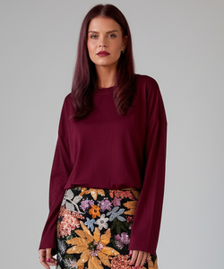DAILY LS SHIRT - BORDEAUX