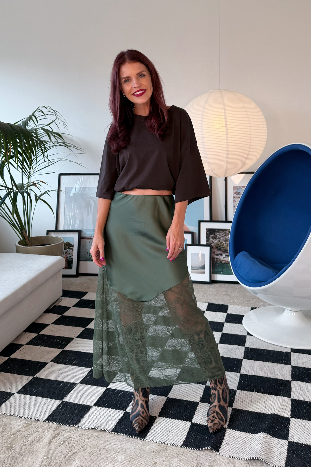 VEDA CROCHET SKIRT - GREEN