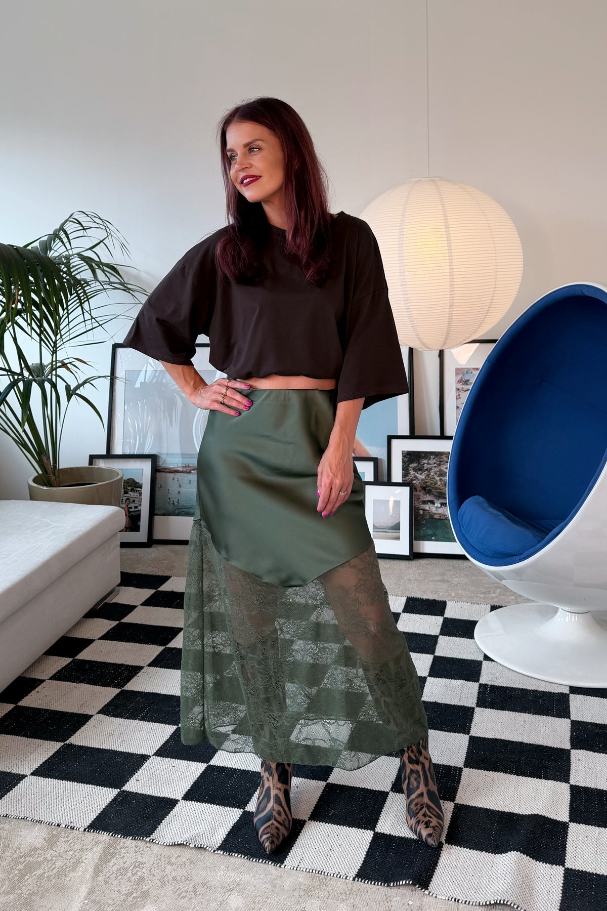 VEDA CROCHET SKIRT - GREEN