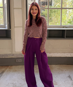 DEAN PLEATED PANTS - PURPLE