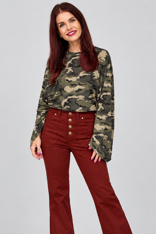 MELLIE CAMO LONGSLEEVE - GREEN