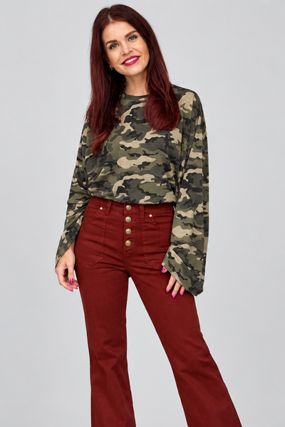 MELLIE CAMO LONGSLEEVE - GREEN