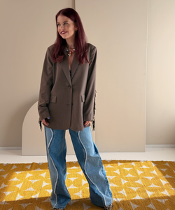 NÜMPH | LIPPA FRINGE BLAZER - CHOCOLATE PLUM