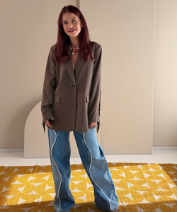 NÜMPH | LIPPA FRINGE BLAZER - CHOCOLATE PLUM