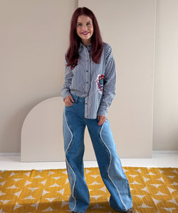 NÜMPH | ELFA OVERSIZE SHIRT - SALUTE BLUE