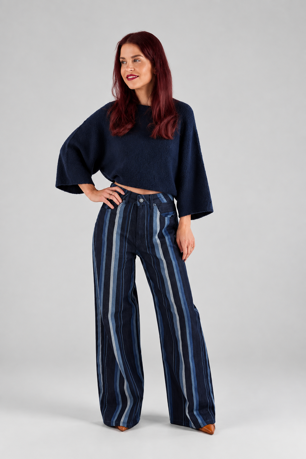 MIGNON WOOL PULLOVER - NAVY