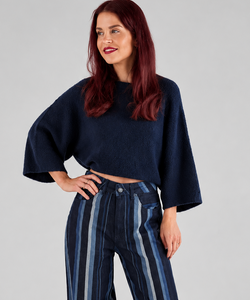 MIGNON WOOL PULLOVER - NAVY