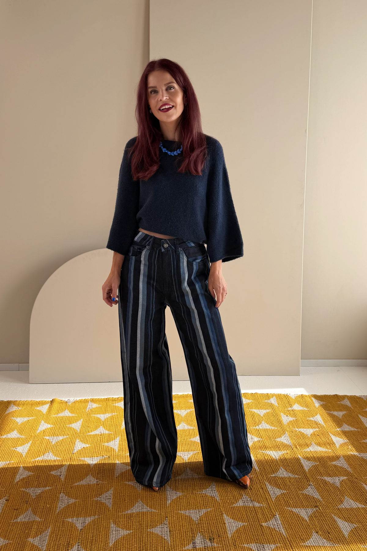 MIGNON WOOL PULLOVER - NAVY