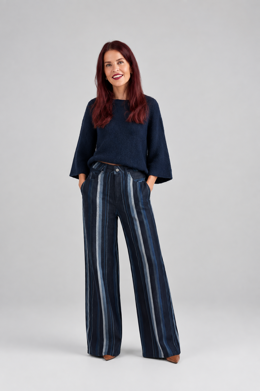 MIGNON WOOL PULLOVER - NAVY