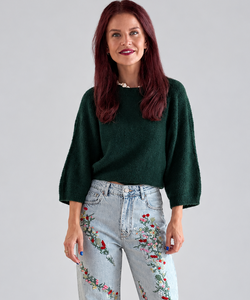 MIGNON WOOL PULLOVER - BOTTLE GREEN