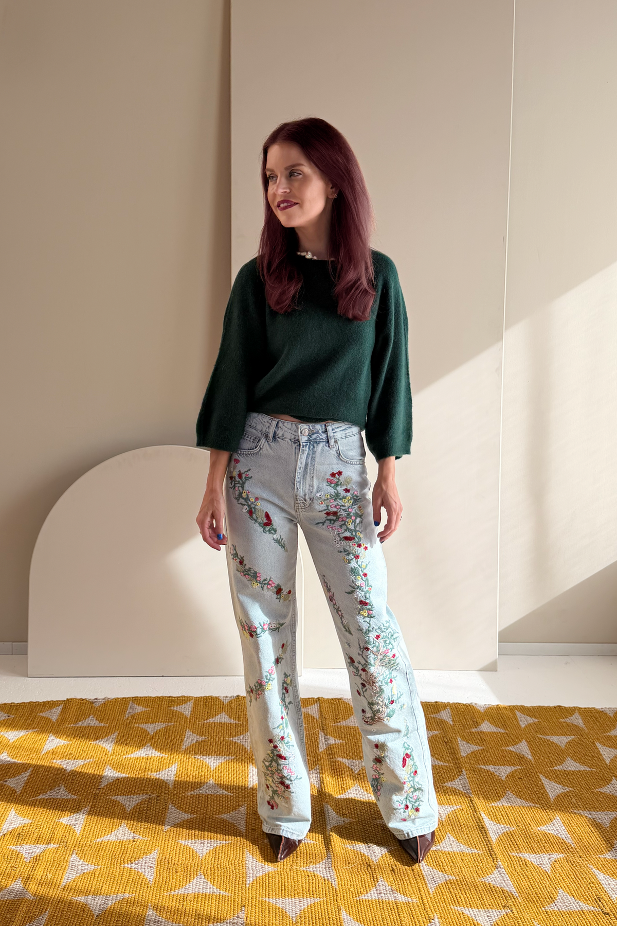 MIGNON WOOL PULLOVER - BOTTLE GREEN