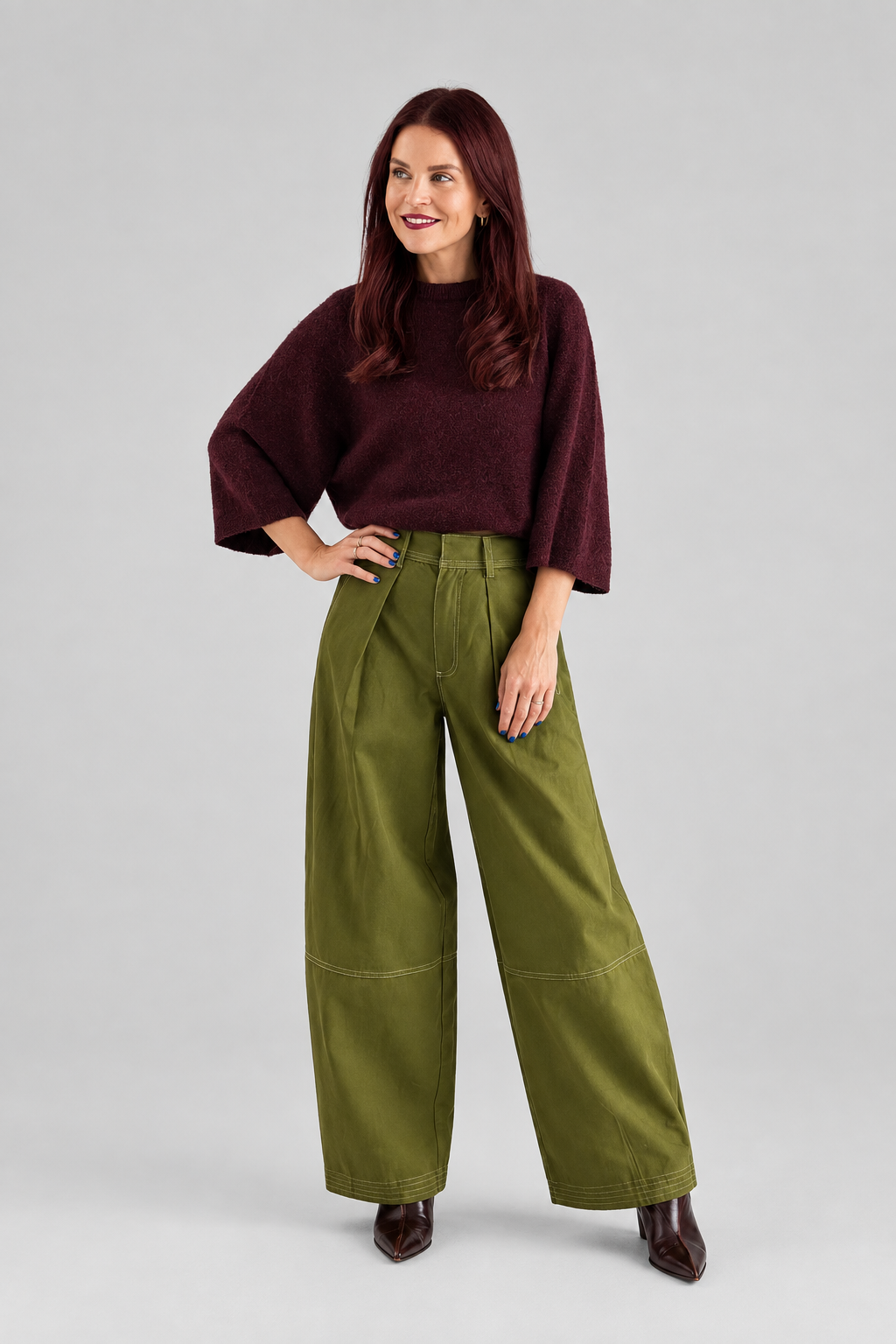 MIGNON WOOL PULLOVER - BORDEAUX